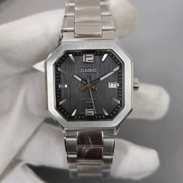 Casio Standard "Octagonal Sport" MTP-B195D-1AVDF Black Dial 38mm Stainless Steel Men's Watch