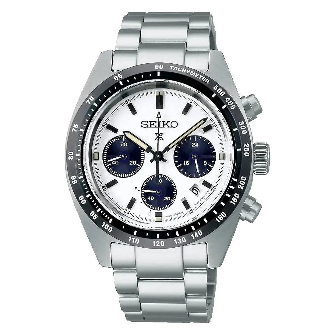 Seiko Prospex SBDL085 (SSC813P1) "Panda" Speedtimer Solar Chronograph White Dial 39mm Stainless Steel Men's Watch
