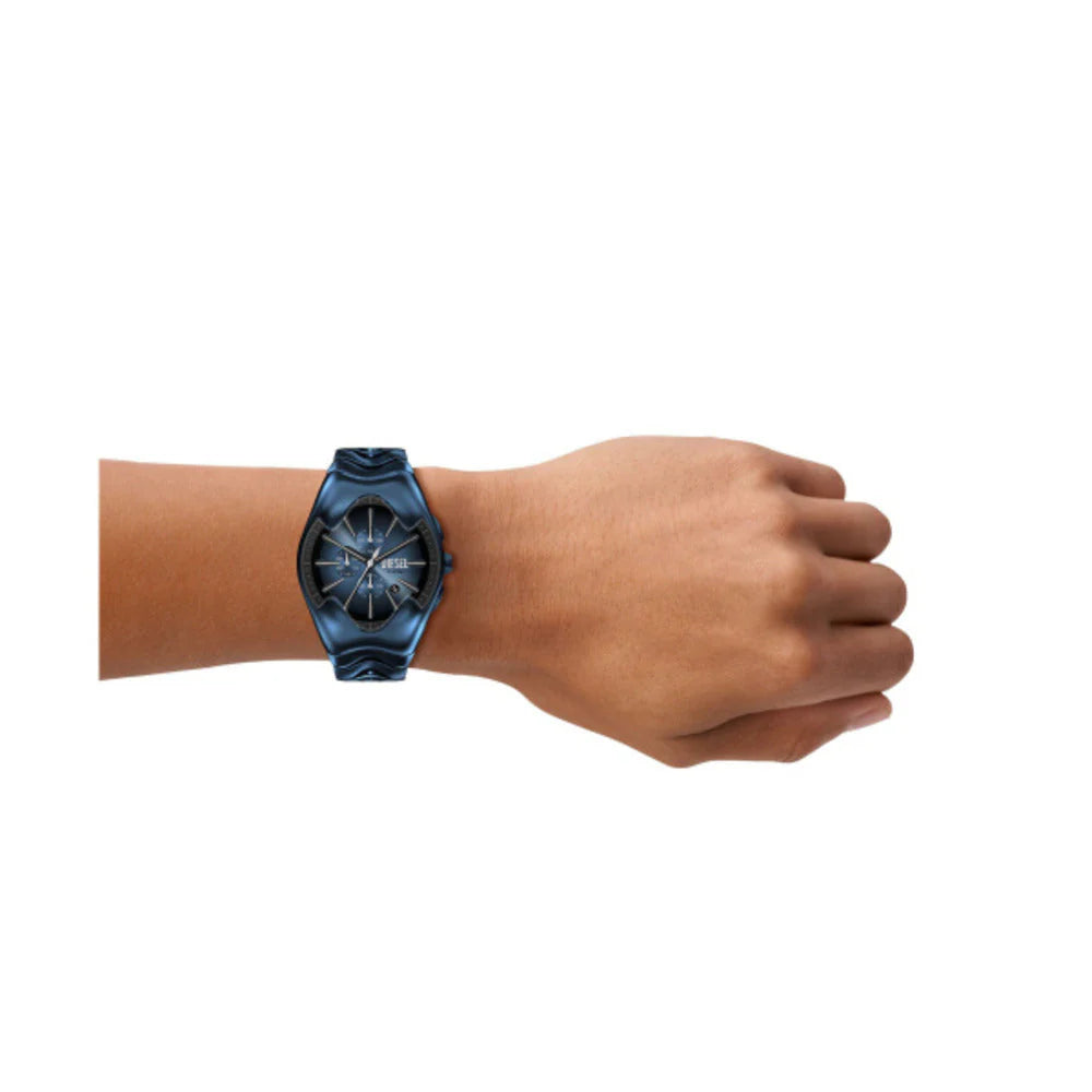 Diesel Mercurial Men's 45mm Blue Gradient Sunray Dial Blue Stainless Steel Chronograph Bracelet Watch