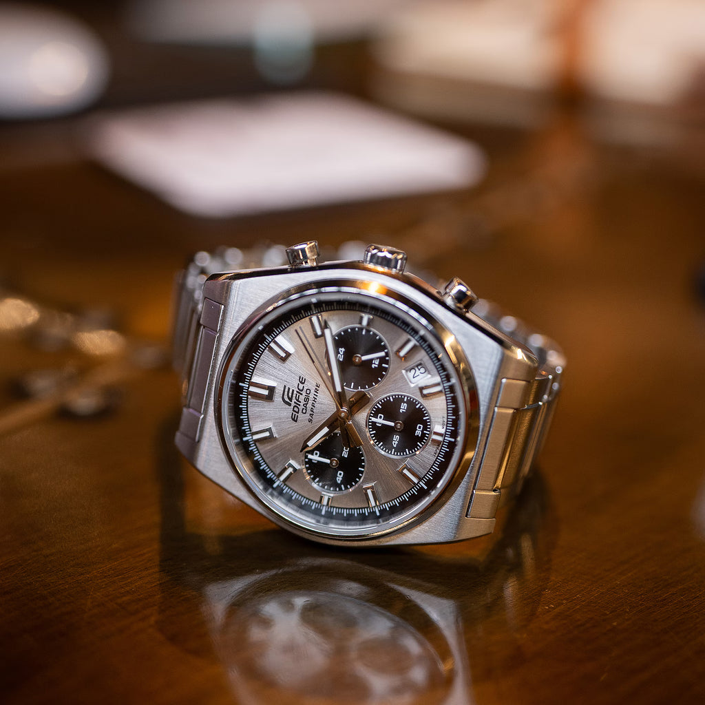 Casio Edifice Standard Chronograph EFB-730D-7AVUDF Silver Dial 40mm Stainless Steel Men's Watch