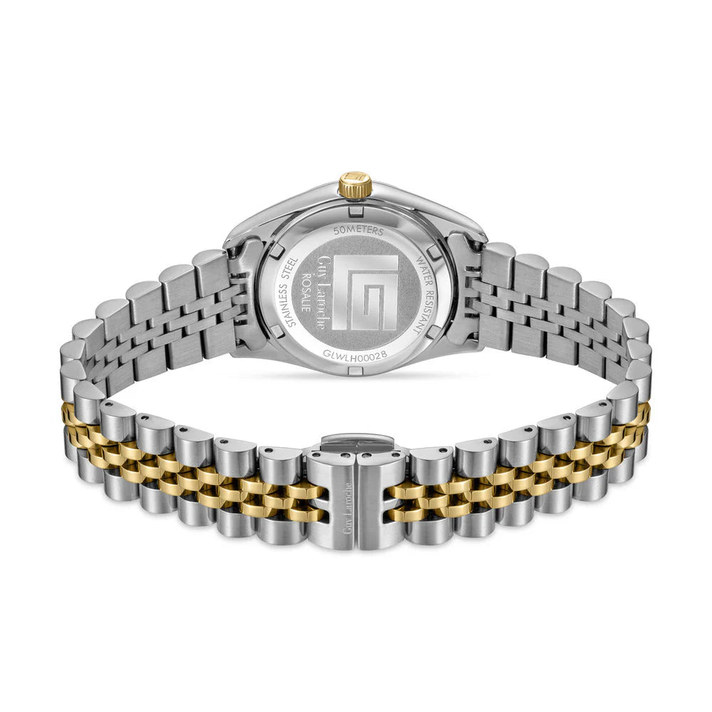 Guy Laroche Women's 32mm Green Malachite Dial Two-Tone Stainless Steel Crystal Bezel Bracelet Watch