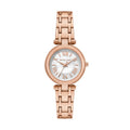 Michael Kors Laney Women's 30mm White Glossy Dial Rose Gold-Tone Stainless Steel Bracelet Watch