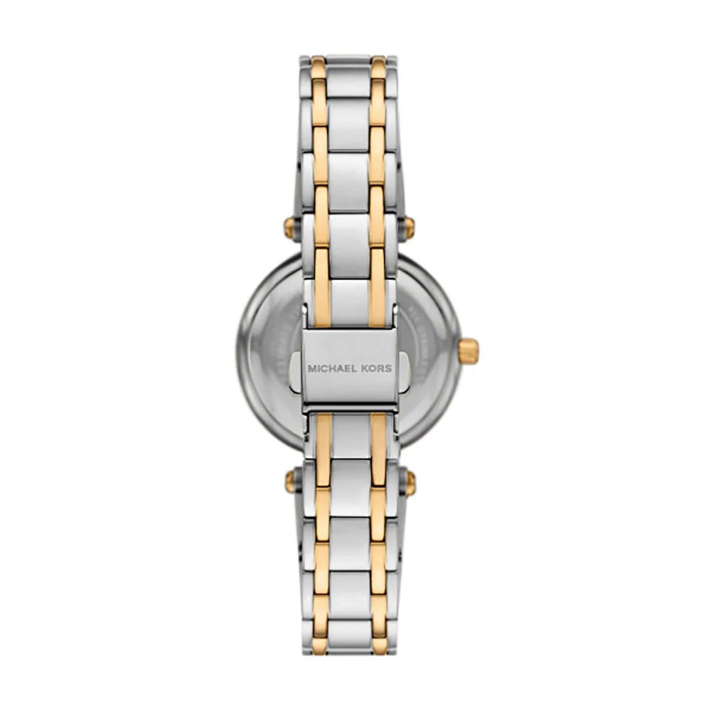 Michael Kors Laney Women's 30mm White Mother-of-Pearl Dial Two-Tone Stainless Steel Bracelet Watch
