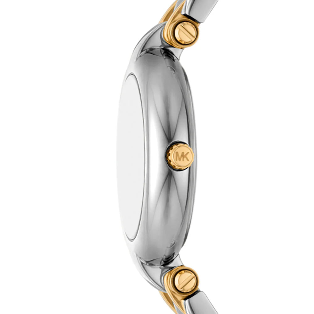 Michael Kors Laney Women's 30mm White Mother-of-Pearl Dial Two-Tone Stainless Steel Bracelet Watch