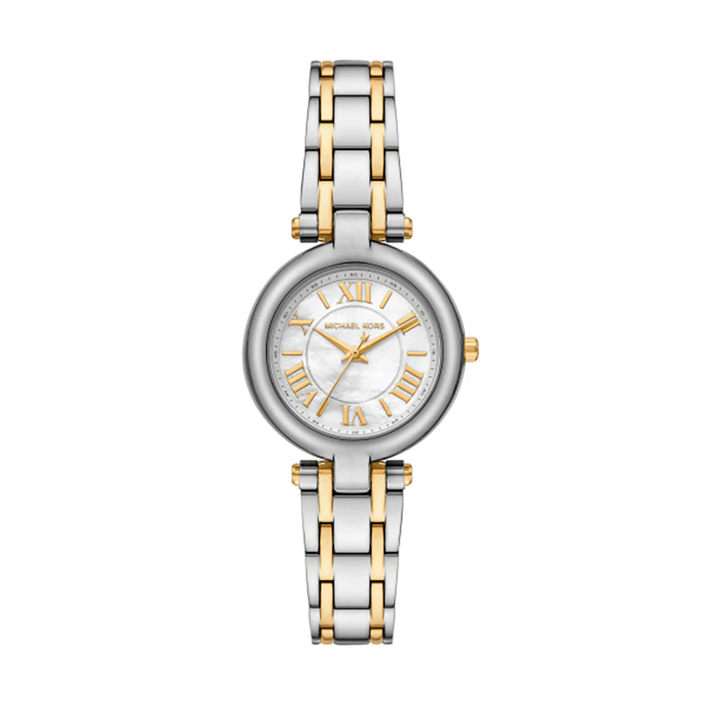Michael Kors Laney Women's 30mm White Mother-of-Pearl Dial Two-Tone Stainless Steel Bracelet Watch