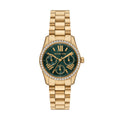 Michael Kors Lexington Lux Women's 33mm Green Sunray Dial Gold-Tone Stainless Steel Bracelet Watch