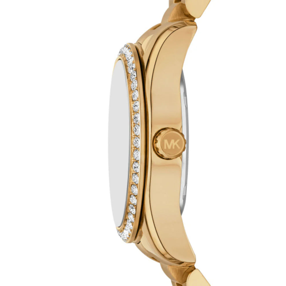 Michael Kors Lexington Lux Women's 33mm Green Sunray Dial Gold-Tone Stainless Steel Bracelet Watch