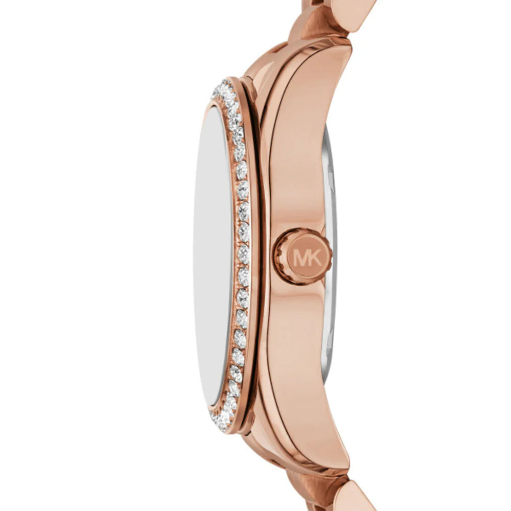 Michael Kors Lexington Lux Women's 33mm Green Sunray Dial Gold-Tone Stainless Steel Bracelet Watch
