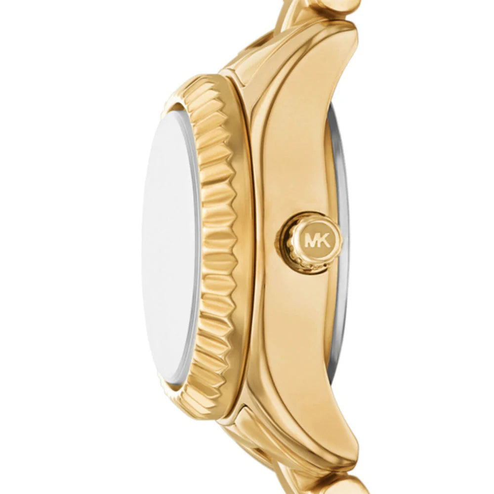 Michael Kors Lexington Women's 19mm Pavé Dial Gold-Tone Stainless Steel Bracelet Watch & Jewelry Set