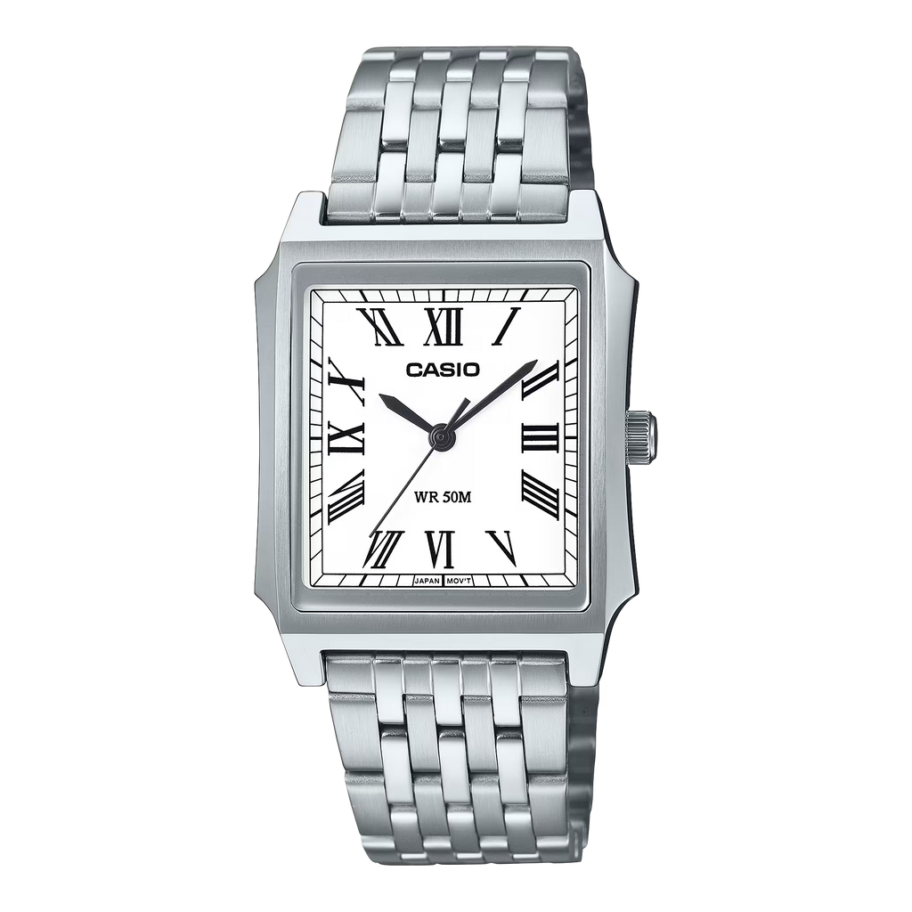 Casio Analog-Digital Vintage AQ-240E-3ADF Green Dial Stainless Steel Watch