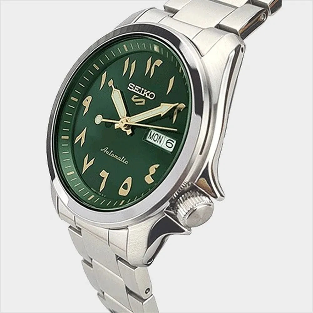 Seiko 5 Sports SRPH49K1 Automatic Arabic Green Dial 40mm Stainless Steel Men's Watch