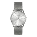 Torri TOR149 Men's Minimalist Silver Sunray Dial Mesh Bracelet Watch