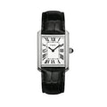 Torri TOR168 Unisex Tank-Style White Dial 31mm Sapphire Crystal Black Leather Strap Watch