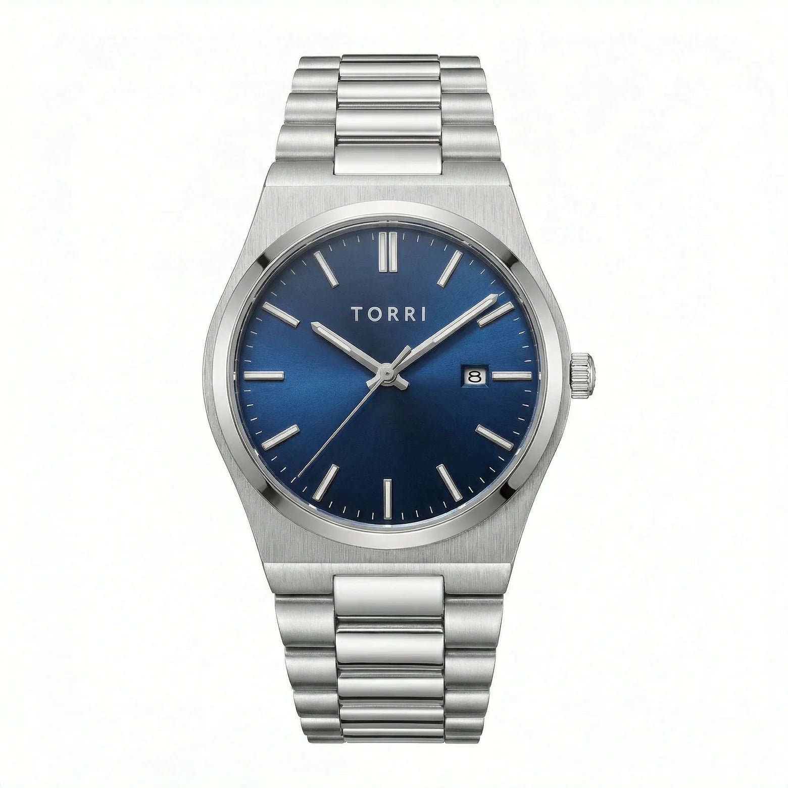 Torri TOR175 Men's Blue Sunray Dial 40mm Sapphire Crystal Japanese Quartz Stainless Steel Watch