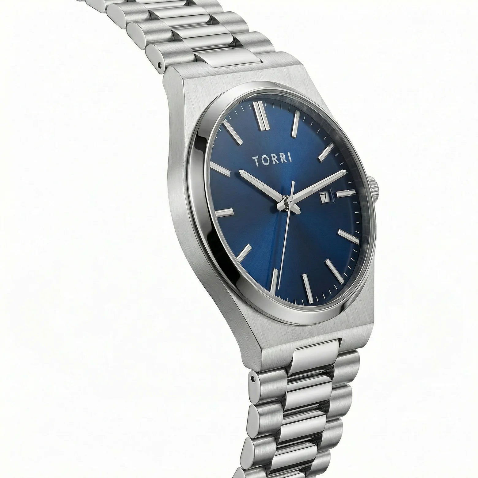 Torri TOR175 Men's Blue Sunray Dial 40mm Sapphire Crystal Japanese Quartz Stainless Steel Watch